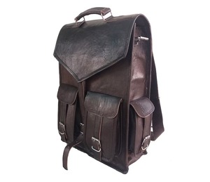Large Men's Leather Backpack Handmade Genuine Leather Rucksack with Laptop Pocket Stylish <b>Messenger</b> <b>Bag</b> Travel Gift for Him - Product Image 3
