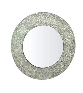 Espejo de pared clásico para el hogar, decoración del hogar, Hotel, restaurante, con acabado de plata, redondo, suministros de Hotel montados en la pared - Product Image 5