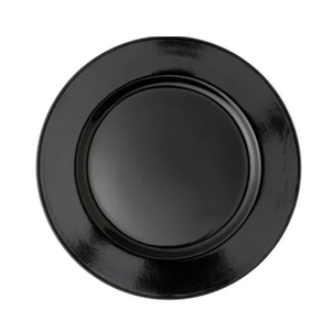 Assiette de Présentation Noire en Acier Inoxydable Légère et Écologique de Forme Irrégulière pour Table de Mariage, Banquet, Alimentation – Lot de 100 Pièces - Product Image 1