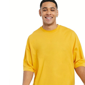 เสื้อยืดธรรมดาทรงหลวมสำหรับผู้ชายทรงหลวมใส่สบายและมีสไตล์พร้อมโลโก้ตามสั่ง - Product Image 1