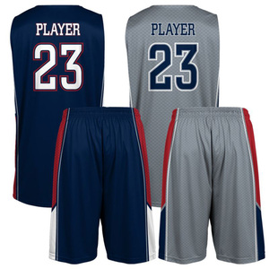 Customized Double Sided Reversible High Quality Basketball Uniforms Breathable Mesh Quick Dry Jersey Suit Sublimation Print Sets - Product Image 2