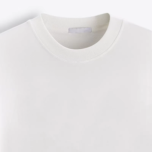 T-shirt streetwear surdimensionné à col rond et épaules tombantes en coton 100% de haute qualité avec logo imprimé brodé personnalisé - Product Image 6