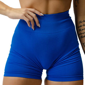 Ropa de mujer verano logotipo personalizado pantalones cortos de yoga para mujer cintura caliente pantalón Hip Lifting Spandex mujeres Booty Biker pantalones cortos de gimnasio - Product Image 3
