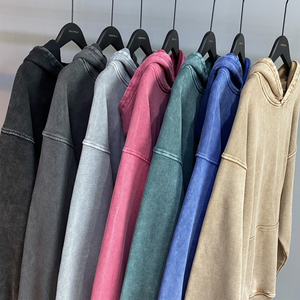 Méthodes d'impression numérique sérigraphiées Vintage lavé à l'acide vieilli sweats à capuche lourds sweats à capuche surdimensionnés pour hommes - Product Image 2