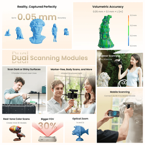 Revopoint INSPIRE <span class=keywords><strong>2</strong></span> Scanner 3D portable, scanner 3D manuel haute précision, couleur intégrale - Product Image 6