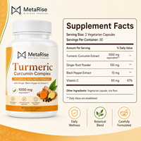 Curcuma Curcumine 95% Curcuminoïdes Gingembre Vitamine C D3 Capsules |   Soutien Articulaire Confortable pour Adultes – Marque Privée OEM