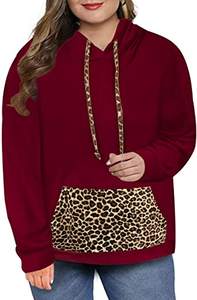 Sudaderas con capucha de talla grande para mujer, Tops de manga larga, suéter informal con cordón para exteriores, sudadera con bolsillo impreso - Product Image 4