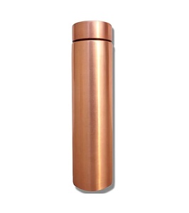 Botella de cobre acabado antiguo al por mayor con tapa para beber agua pura hecha de cobre forma personalizada muestra gratis. - Product Image 5