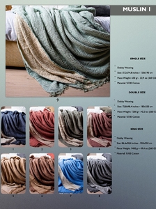 DAFNI BIG PAZAR 100% Cotton Breathable Woven Jacquard Plain Dyed Warp Suede Tassel <b>Bedspread</b> 200x230cm <b>Summer</b> Pique 300g/m - Product Image 2