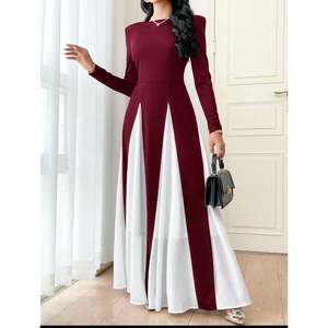 Elegante Vestido Doble de Gasa para Mujer, Cómodo Vestido de Gala con Detalles de Crochet, Estilo Imperio, Tallas XS-XL, Largo hasta el Suelo, Ideal para Fiestas - Product Image 4