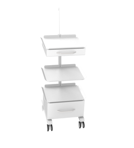 Support mobile pour appareils hospitaliers CLEBER FORLI 40178 avec un tiroir en acier inoxydable robuste - Product Image 1