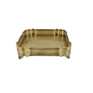 Plateau à chocolat Design classique plateau de service en métal de qualité élégante plat de vente chaude et plateau couleur or pour la décoration de la maison - Product Image 2