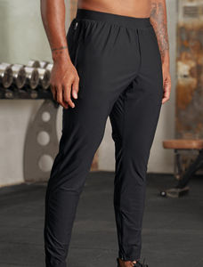 กางเกงกีฬากลางแจ้งของผู้ชายแบบสั่งทำลายสีทึบโพลีเอสเตอร์ล้างระบายอากาศได้ดีกันลมพร้อมเทคนิคมัดย้อม - Product Image 2