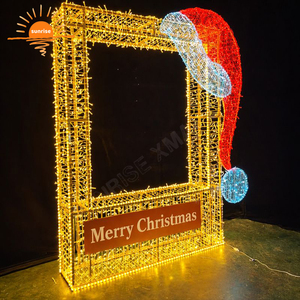 <strong>Outdoor</strong> Light Up Custom Hotel Garden Led Theme Park Photo Frame New Year's Day <strong>Christmas</strong> Photo Op <strong>Decorations</strong> Motif Lights - Product Image 6