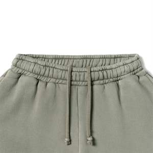 Pantalones de chándal de pierna ancha rectos de estilo informal de cintura media para hombre, chándal holgado plisado, Jersey de algodón y poliéster hecho a medida - Product Image 3