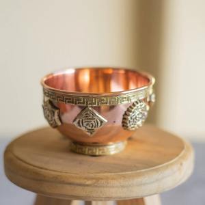 Herramientas de curación holística, cuenco de cobre hecho a mano, cuenco de cobre decorativo, cuenco de cobre ayurvédico, recipiente de cobre tradicional, cobre - Product Image 3