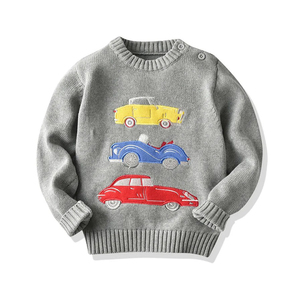Custom Kids Boy Chunky Knit <b>Baby</b> Sweaters Winter Solid Color Loose Children Long Sleeve <b>Knitted</b> Sweater - Product Image 2