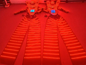 Costume de robot lumineux à barres LED RGB, armure lumineuse, vêtements, <span class=keywords><strong>casque</strong></span>, tenues - Product Image 3