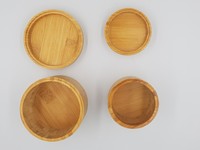 Meilleure vente pot en bambou en bois crème cosmétique 250g avec intérieur en plastique 100% bambou écologique matière première du Vietnam