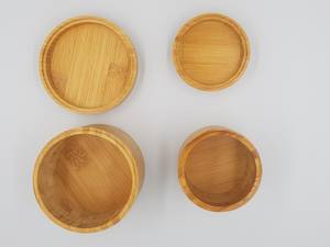 Meilleure vente pot en bambou en bois crème cosmétique 250g avec intérieur en plastique 100% bambou écologique matière première du Vietnam - Product Image 2