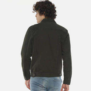Veste en jean décontractée pour homme, streetwear, jean d'hiver chaud, surdimensionnée, boutonnée avec col rabattu, veste en jean OEM - Product Image 5