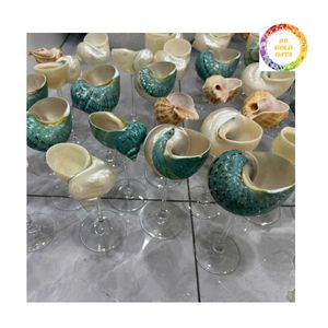 Sea Shell Cup for <b>Wine</b> Handmade Natural Seashell <b>Goblet</b> for Tropical Party Coastal Wedding Table Bar Drink Glass - Product Image 3