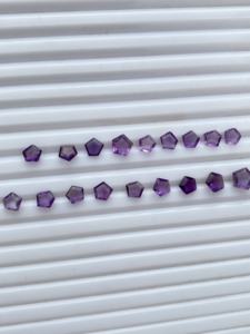 พลอยรูปห้าเหลี่ยมอเมทิสต์ธรรมชาติพลอยพลอยพลอยสีฟ้าเข้มคุณภาพสูงสำหรับทำเครื่องประดับผสมสีได้ดีเงา10.37กะรัต - Product Image 5