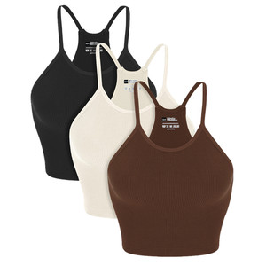 Camisetas sin mangas estampadas para mujer, tela elástica, compra directamente de fábrica a precio mayorista, camiseta sin mangas personalizada para mujer, camiseta sin mangas - Product Image 6