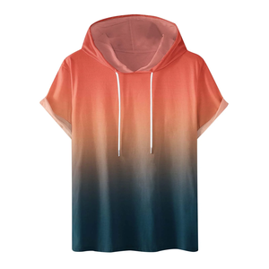 Camisetas multicolores con capucha pulóver con cordón de manga corta transpirable tarifa al por mayor Venta caliente diseño personalizado - Product Image 1