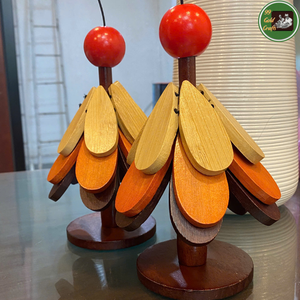 Sapin de Noël en bois fabriqué à partir de bois naturel du Vietnam, adapté à la décoration de la pièce festive et aux thèmes de vacances - Product Image 6