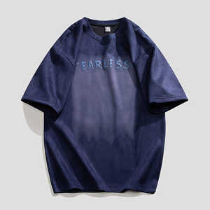 Vêtements décontractés Surdimensionné Slim Fit Acid Wash T Shirt Hommes Col Ras Du Cou À Manches Courtes Stone Washed Tee Shirts Hommes Acid Wash stock - Product Image 4