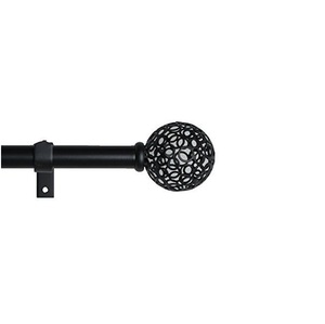 Embouts de tringle à rideaux en métal floral avec motif de feuilles complexes conçus pour apporter un charme inspiré de la nature à tous les rideaux de la chambre - Product Image 1