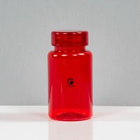 Bouteille ronde personnalisée en PET de 300 cc avec bouchon de sécurité enfant de 45 mm pour vitamines, comprimés, capsules, gommes et produits nutraceutiques