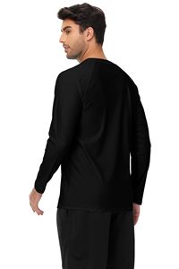 ชุดออกกำลังกายแขนยาวสำหรับผู้ชายผ้าสแปนเด็กซ์แห้งเร็วพิมพ์ลาย - Product Image 5