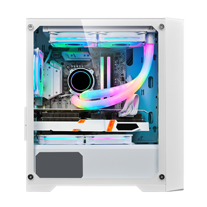 2025 Tốt Nhất Trắng PC Chơi Game Trường Hợp Máy Tính Đẹp Tìm Kiếm Spcc + Tempered Glass Side Bảng Điều Chỉnh Người Hâm Mộ Bán Buôn - Product Image 1