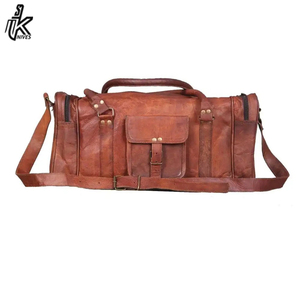 Dernière collection Sac de voyage pour homme en cuir véritable grande capacité avec chaîne latérale - Product Image 2