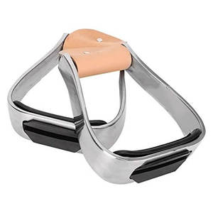 Étriers de cheval en aluminium Culotte d'équitation de selle occidentale Étriers d'équitation légers Couvre-chaussure de sécurité en caoutchouc antidérapant - Product Image 1
