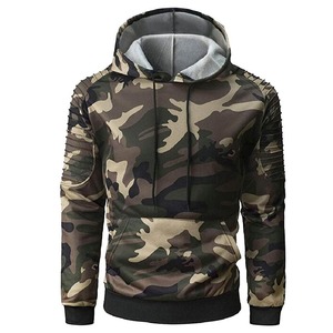 Wholesale Custom Logo Cotton <b>Hoodie</b> <b>Men</b> <b>Black</b> Fashion Long Sleeve Blank Pullover OEM Customized Quantity Print Camouflage - Product Image 2