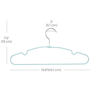 Venta al por mayor nuevas perchas <span class=keywords><strong>de</strong></span> traje <span class=keywords><strong>de</strong></span> metal recubierto <span class=keywords><strong>de</strong></span> PVC azul para <span class=keywords><strong>tintorería</strong></span> - Product Image 2