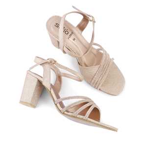 Sandalias De Tacón Fantasía Peach Modelo FN5900 - Product Image 1