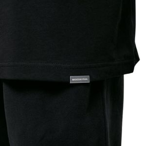 Sang Trọng Thời Trang Phố Core Quá Khổ T-Shirt Màu Đen 300 GSM Giữa Trọng Lượng Jersey 100% Cotton Thoải Mái Phù Hợp Boxy Giảm Vai Gân - Product Image 3