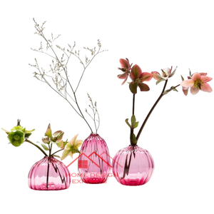 Simplicity Wedding Decor <b>Glass</b> <b>Vase</b> <b>Smoke</b> Luster Vertical Edge <b>Glass</b> <b>Vase</b> for Party Wedding - Product Image 2