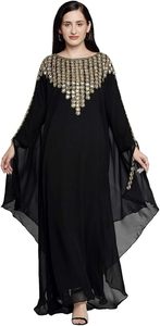 ชุดคลุมยาวอาบายาใส่ในงานแต่งงานทำจากผ้าอาหรับชุดประดับด้วยลูกปัดสำหรับงานปาร์ตี้ชุดนอนสไตล์อาหรับปักความยาวพื้นมีสไตล์ - Product Image 5