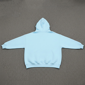 Ventes en gros de sweats à capuche surdimensionnés en coton 100% personnalisés, vêtements de rue pour femmes, logo brodé personnalisé, couleur unie - Product Image 2