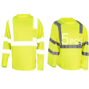 afety <b>Shirt</b> Hi Vis <b>Orange</b> Construction <b>Shirts</b> <b>for</b> <b>Men</b> 100 Polyester Reflective Long Sleeve Safety T <b>Shirt</b> - Product Image 2