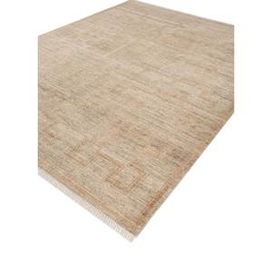 พรมขนสัตว์ถักมือขนาดใหญ่ AKWL-1448 สีเทียมเบจและสีน้ำตาล ลายเรขาคณิต สำหรับตกแต่งห้องนั่งเล่นวัยรุ่น - Product Image 2