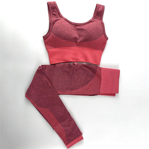 Conjunto Deportivo Transpirable de Talla Grande para Mujer, Ropa Deportiva sin Costuras, Compresión para Fitness, Yoga, Bra Deportivo y Leggings, Conjunto de 2 Piezas - Product Image 3