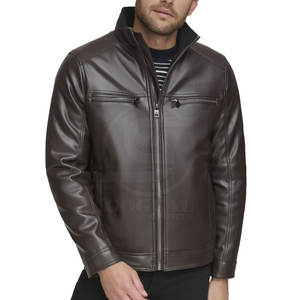 แจ็คเก็ตหนังสั่งตัดแบบใหม่ แจ็คเก็ตหนังสีพื้น ผลิตในปากีสถาน - Product Image 4