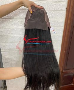 Peluca de cabello humano Real Remy virgen 100% de alta calidad, Color Natural recto, máquina de longitud personalizada, trama doble Thanh vietnamita - Product Image 2