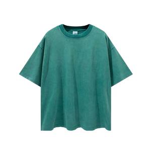 T-shirt surdimensionné à épaules tombantes avec lavage à l'acide de marque personnalisée - Product Image 2